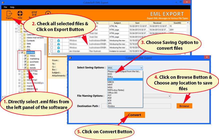 Steps for eml file Conversion without Any Error