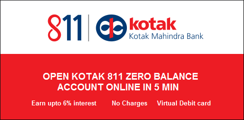 Kotak 811 zero balance savings account
